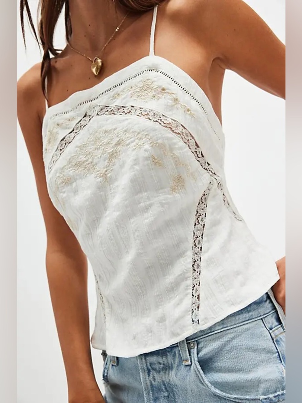 NWT! FP Free People Locket Of Love Top Sz Large